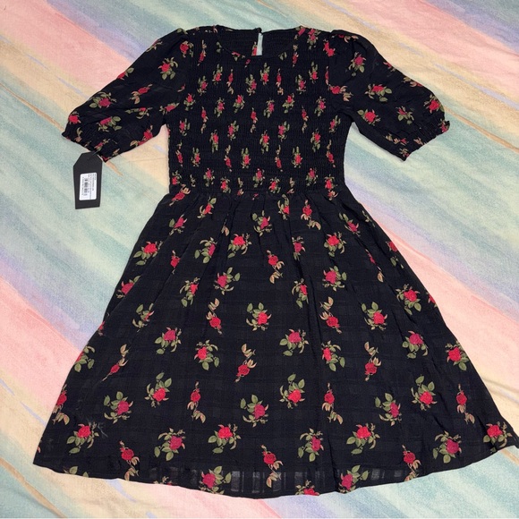 NWT Disturbia Darcey Floral Print Mini Dress US 2 - Picture 7 of 8